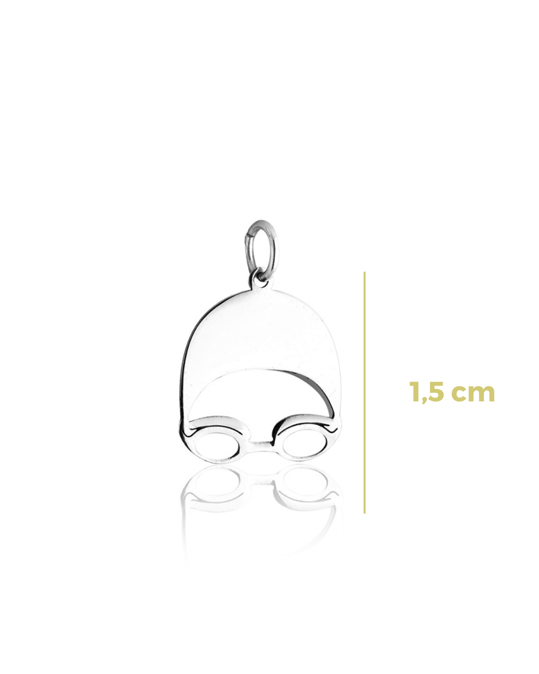Collar de Plata con Colgante de Gorro de Natación 60cm – Lleva el Amor por el Deporte Cerca de Tu Corazón