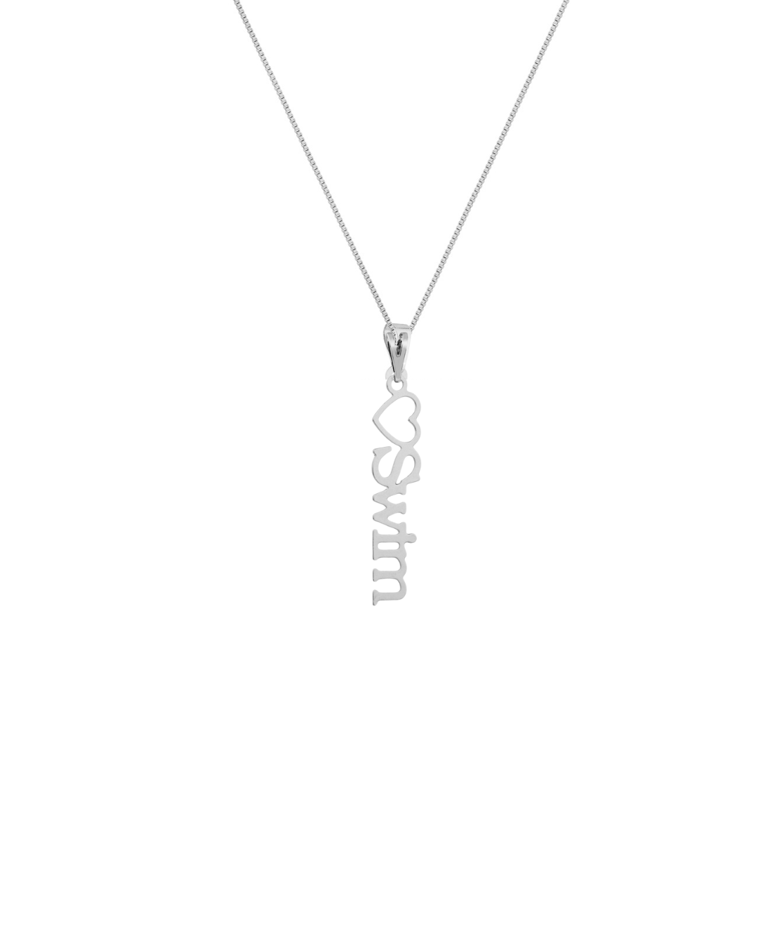 Collar Love Swim bañado en rodio: ¡para los amantes de la natación!