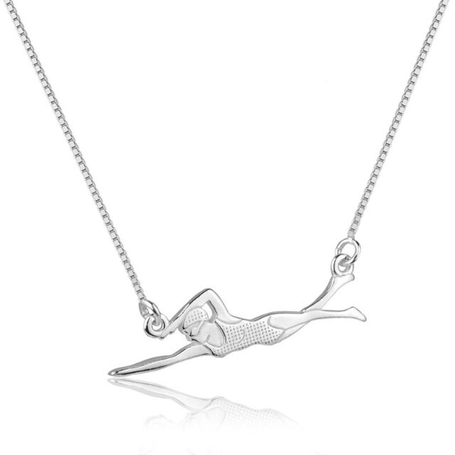 Collar de natación de plata