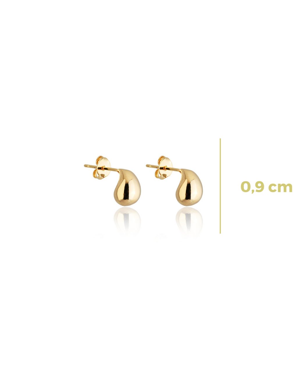 Pendientes colgantes chapados en oro P 0,8 mm