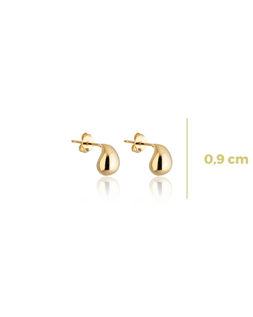 Pendientes colgantes chapados en oro P 0,8 mm